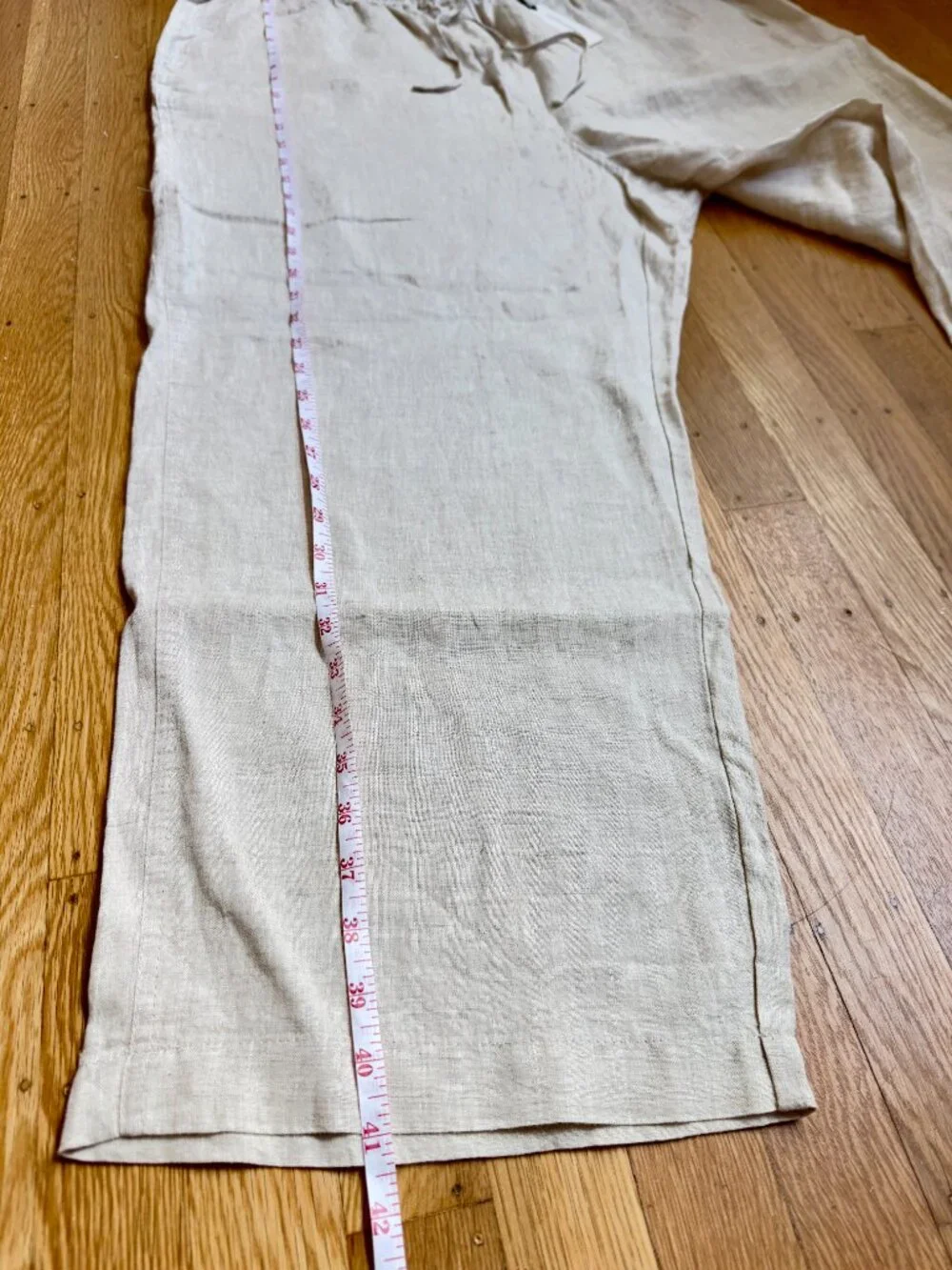 NEW Banana Republic 100% certified-European Linen Pull-On Ankle Pants - Size XXL